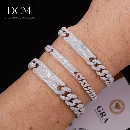 DCM “GLACIER CUBAN” VVS Moissanite Bracelet