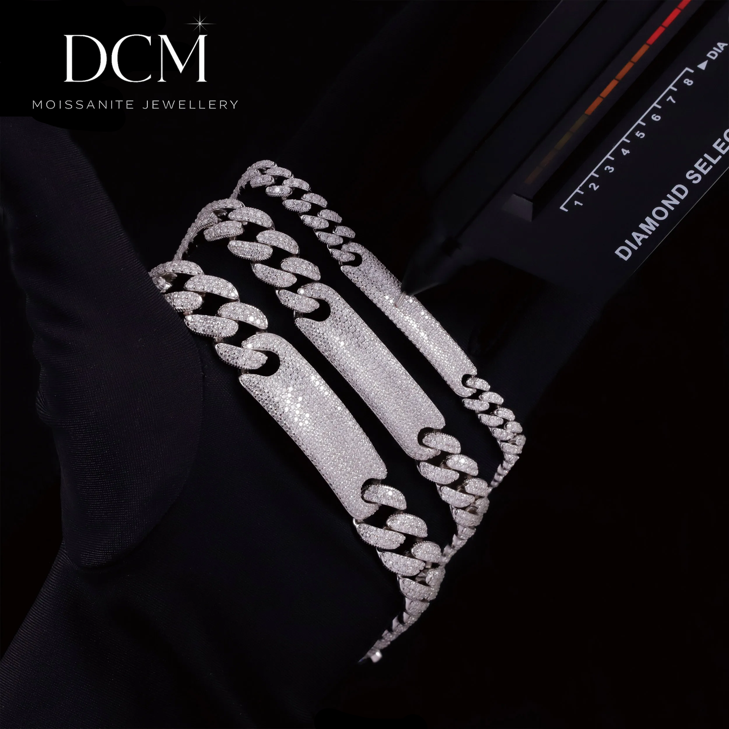 DCM “GLACIER CUBAN” VVS Moissanite Bracelet