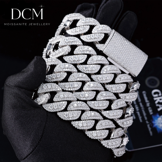 DCM “GLACIER PRIME” VVS Moissanite Cuban Chain