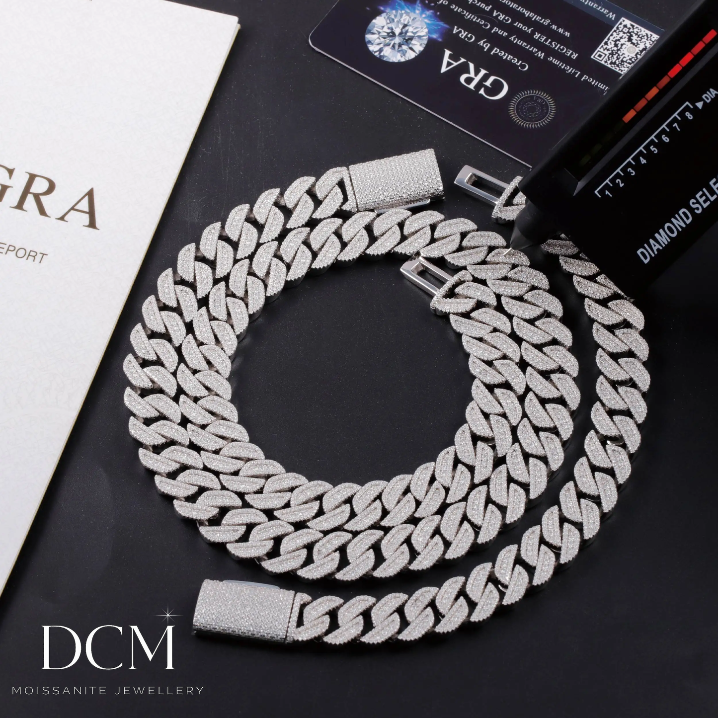 DCM “GLACIER PRIME” VVS Moissanite Cuban Chain