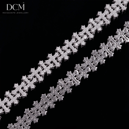DCM "BEYONDFAITH" VVS Moissanite 925 Silver Bracelet