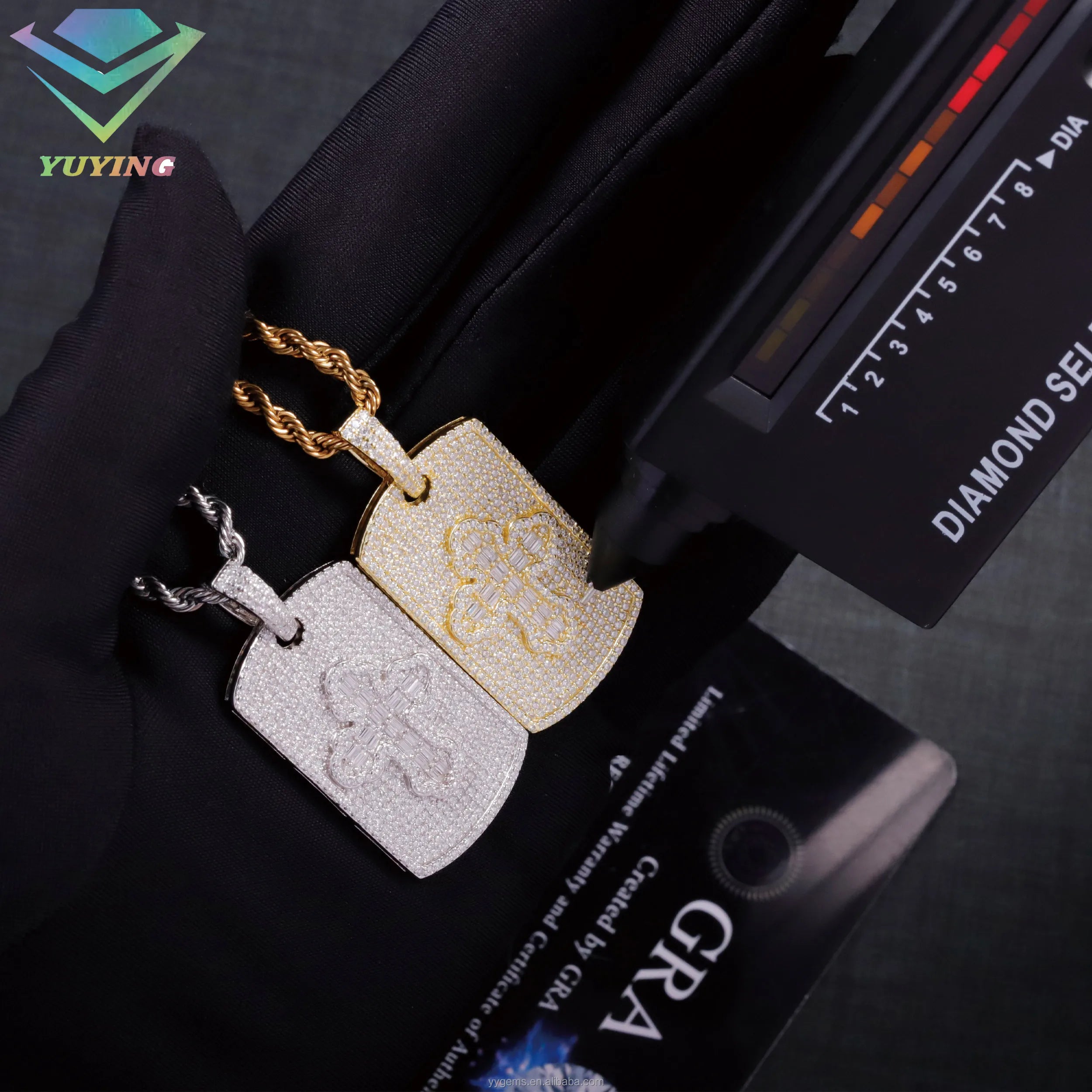 Fashion Diamond Cross Pendant For Necklace 925 Solid Silver Hip Hop Pendant VVS Moissanite Pendant for Men Women-4