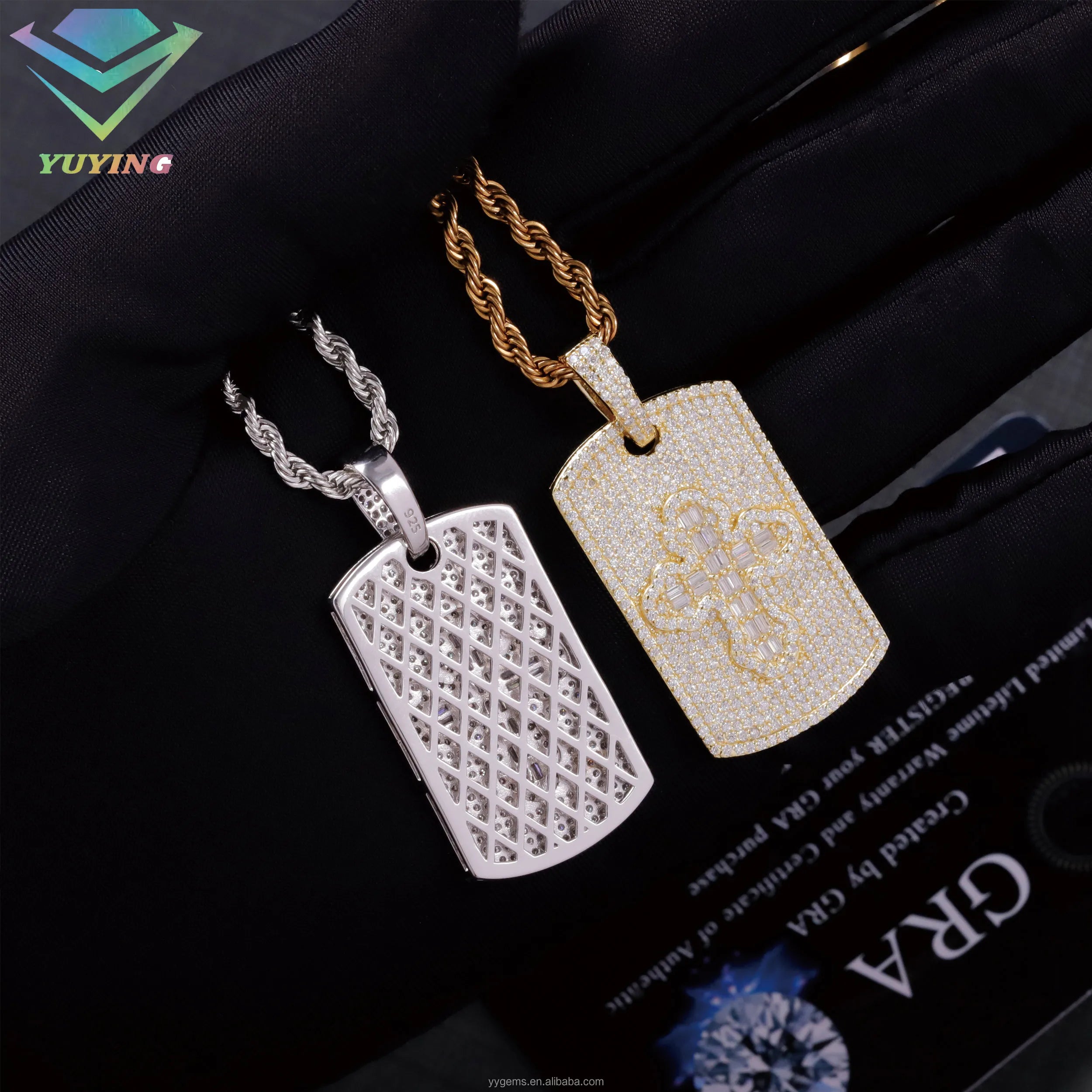 Fashion Diamond Cross Pendant For Necklace 925 Solid Silver Hip Hop Pendant VVS Moissanite Pendant for Men Women-2