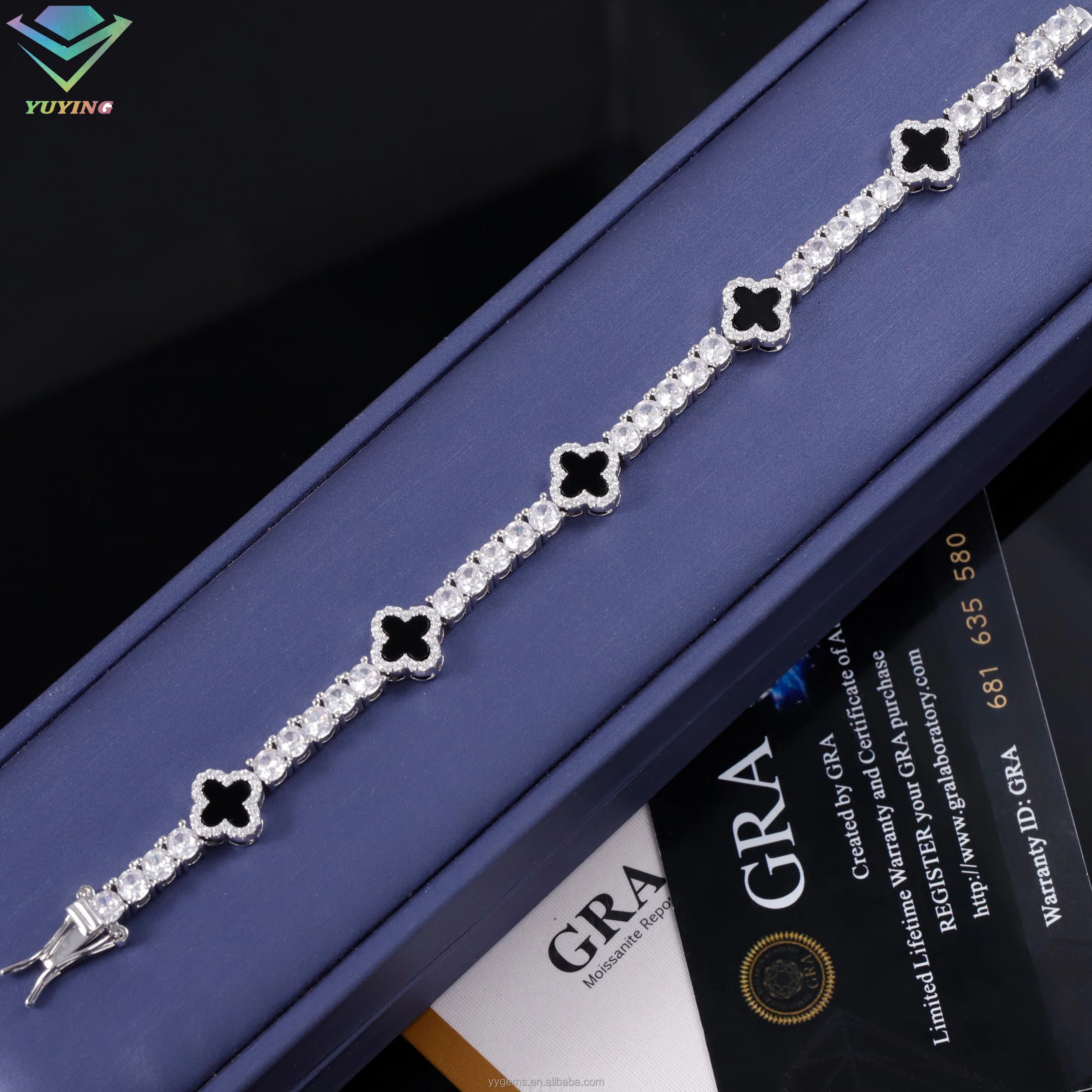 Box Shape 925 Solid Silver Vvs GRA Moissanite Diamond Bracelet Cuban Link Bracelet for Women/mens Fine Jewelry-8