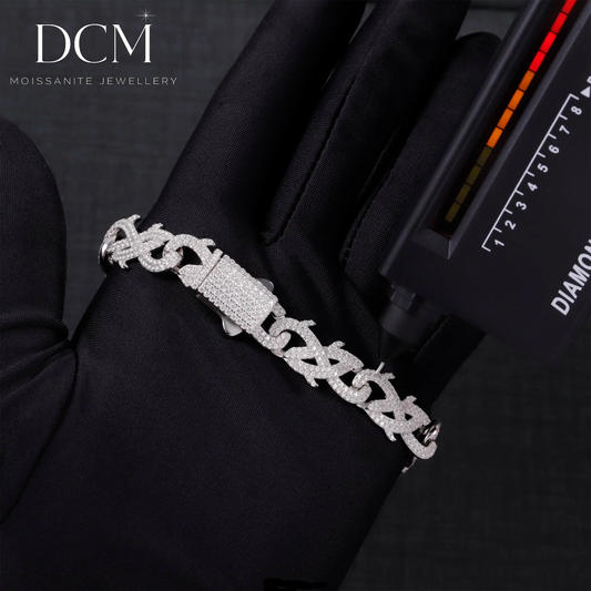 DCM “THORNFANG” VVS Moissanite Spiked Cuban Bracelet